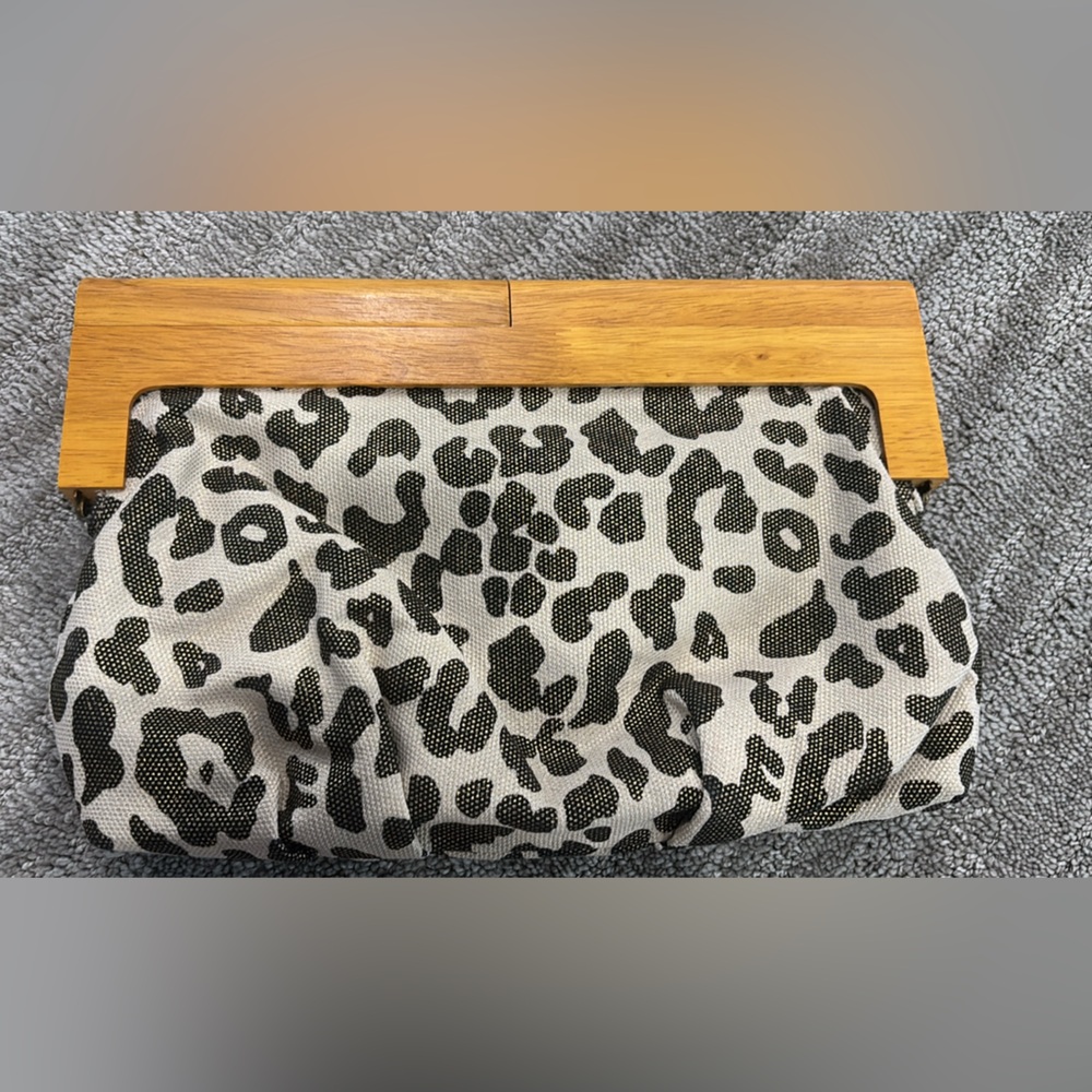Leopard Print Fabric Clutch